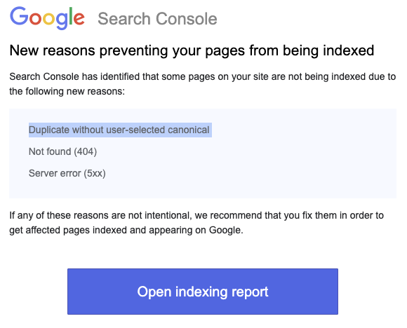 Page indexation issues. Issue of Duplicate without user-selected canonical