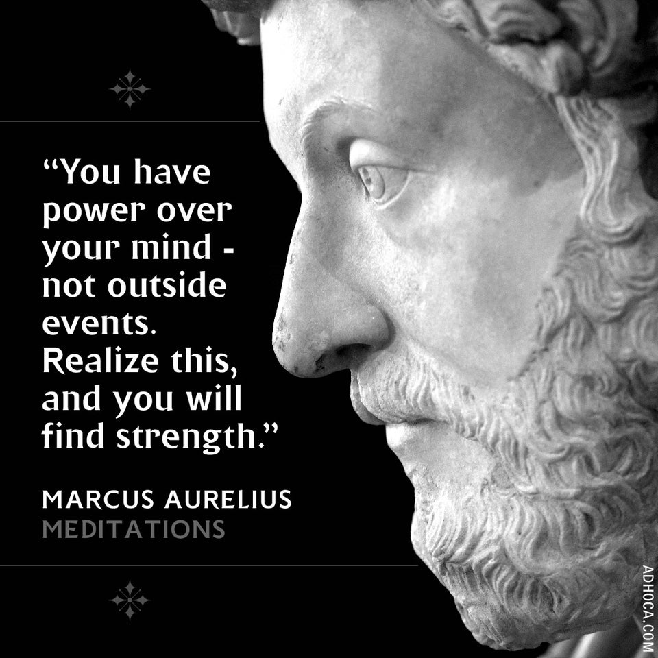 Imagem com a frase: "You have power over your mind - not outside events. realize this and you will find strength"